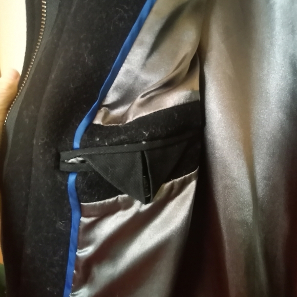 J. Crew Stadium Cloth Classic  Preppy Wool Placket Zipper Casual Black Jacket - Picture 3 of 8